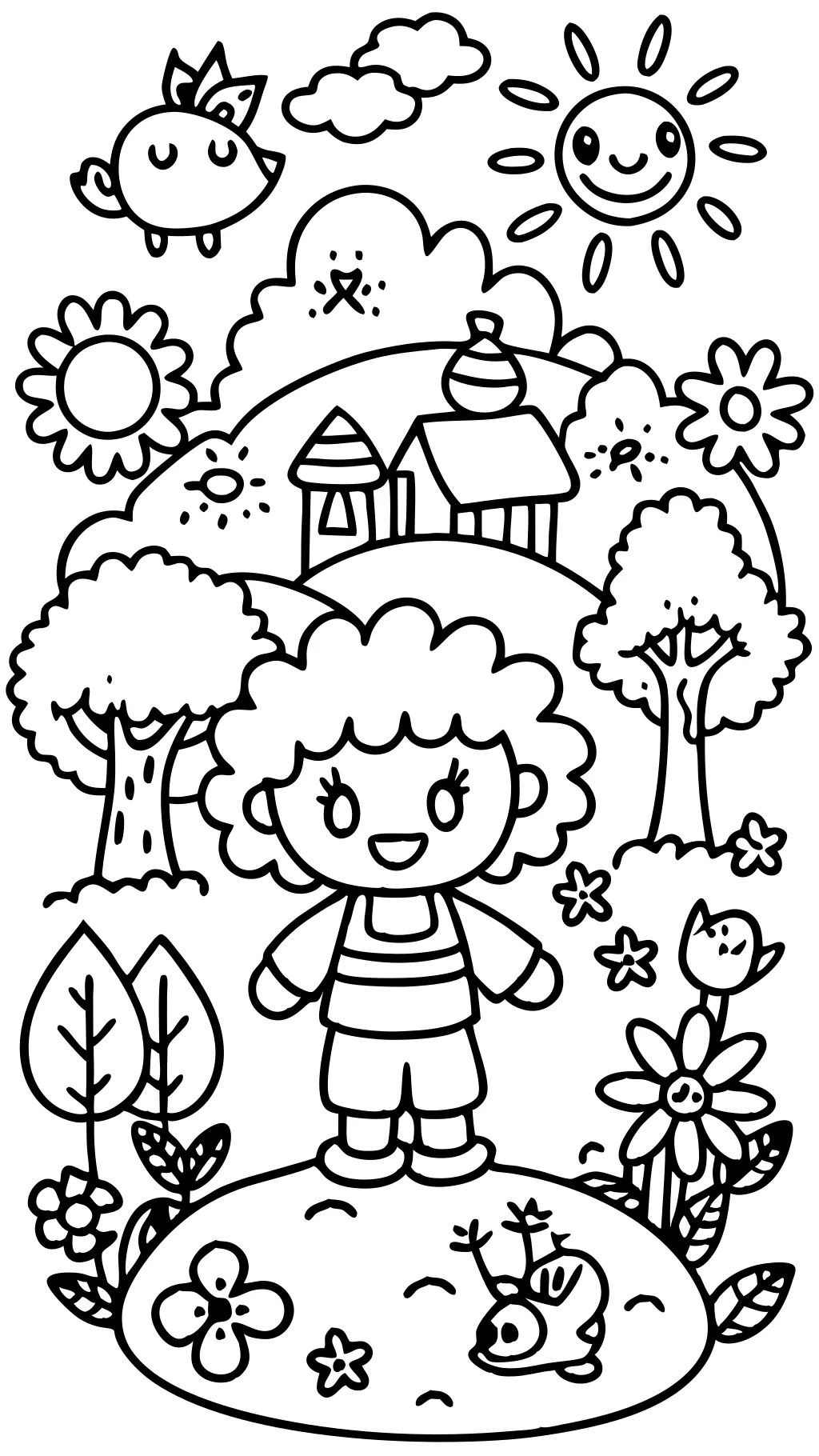 free cartoon coloring pages